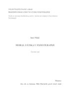 prikaz prve stranice dokumenta MORAL I ETIKA U FIZIOTERAPIJI