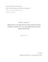 prikaz prve stranice dokumenta PROCJENA FUNKCIONALNIH AKTIVNOSTI KOD PACIJENATA SA OZLJEDOM VRATNE KRALJEŽNICE