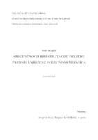 prikaz prve stranice dokumenta SPECIFIČNOSTI REHABILITACIJE OZLJEDE PREDNJE UKRIŽENE SVEZE NOGOMETAŠICA