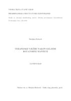 prikaz prve stranice dokumenta Terapijske vježbe nakon ozljede rotatorne manšete